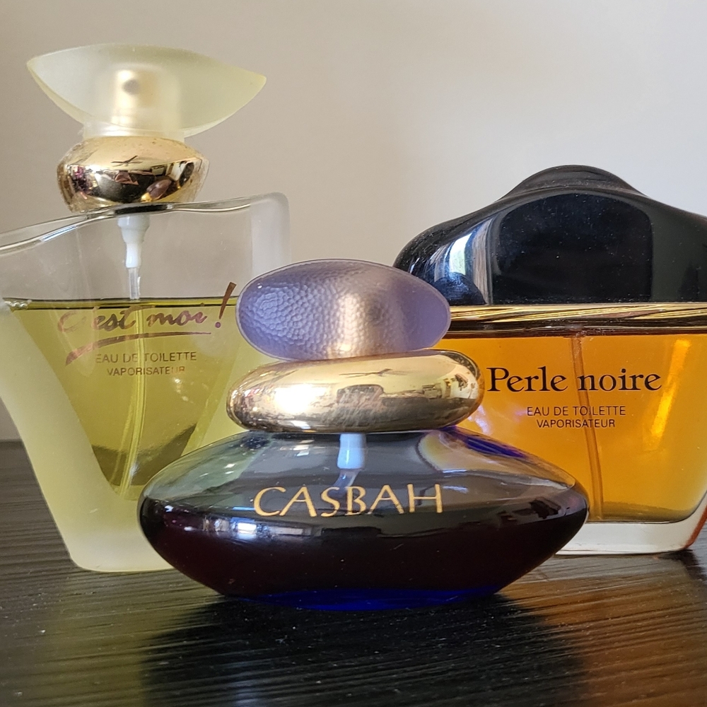Vintage 3 Avon Creatifs Perfumes EDTs C'EST MOI / CASBAH / PERLE NOIRE